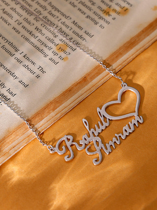 Silver Personalised Precious Sweetheart Pendant