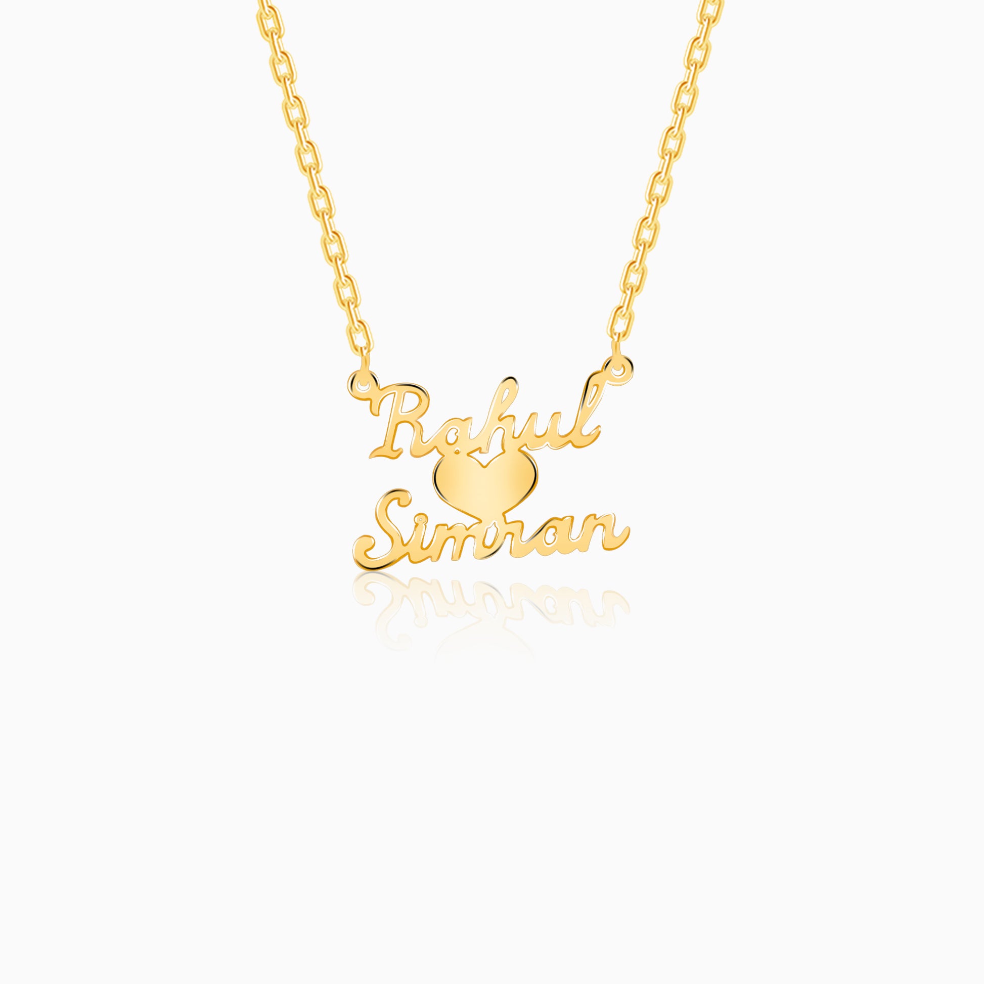 Golden Personalised We Two Pendant - Main Image