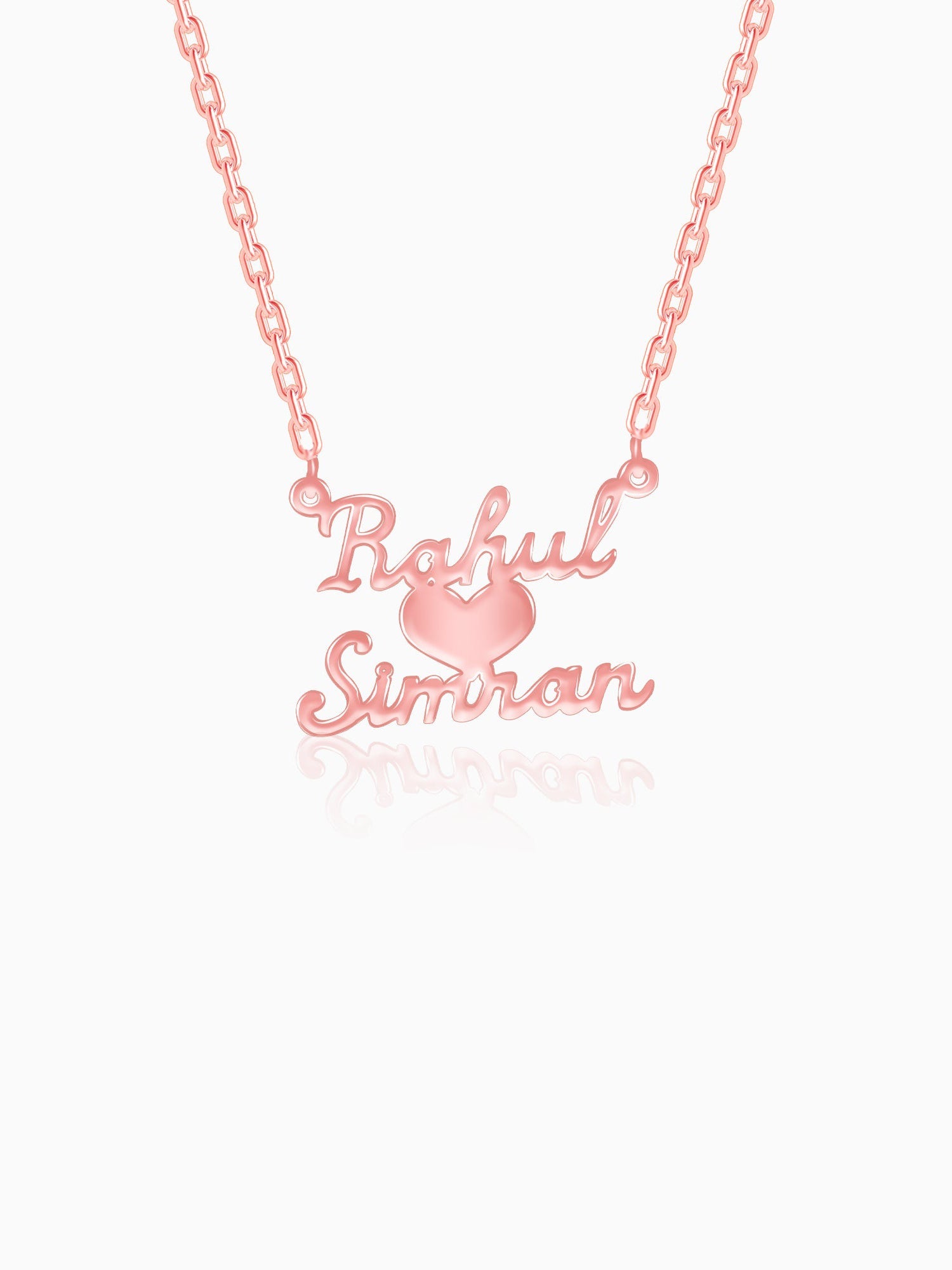 Rose Gold Personalised We Two Pendant
