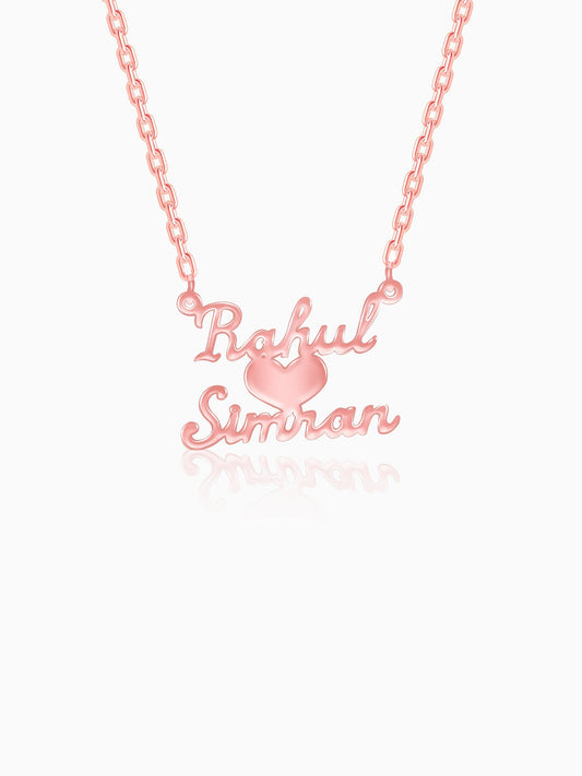 Rose Gold Personalised We Two Pendant