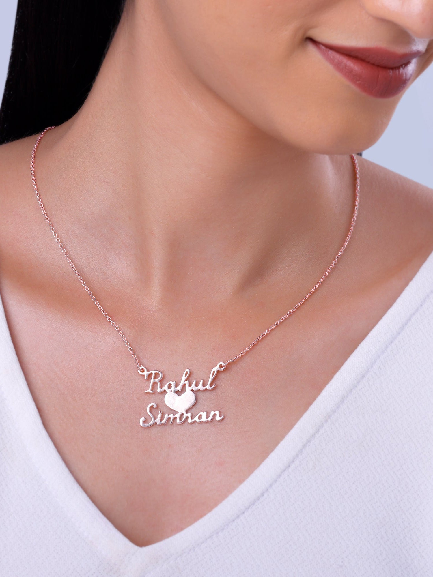 Rose Gold Personalised We Two Pendant