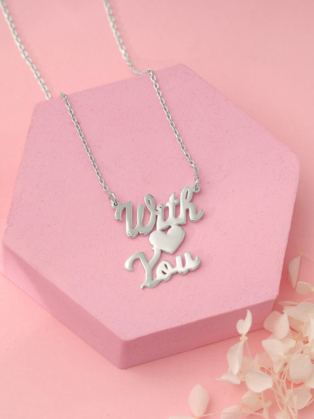 Silver Personalised We Two Pendant