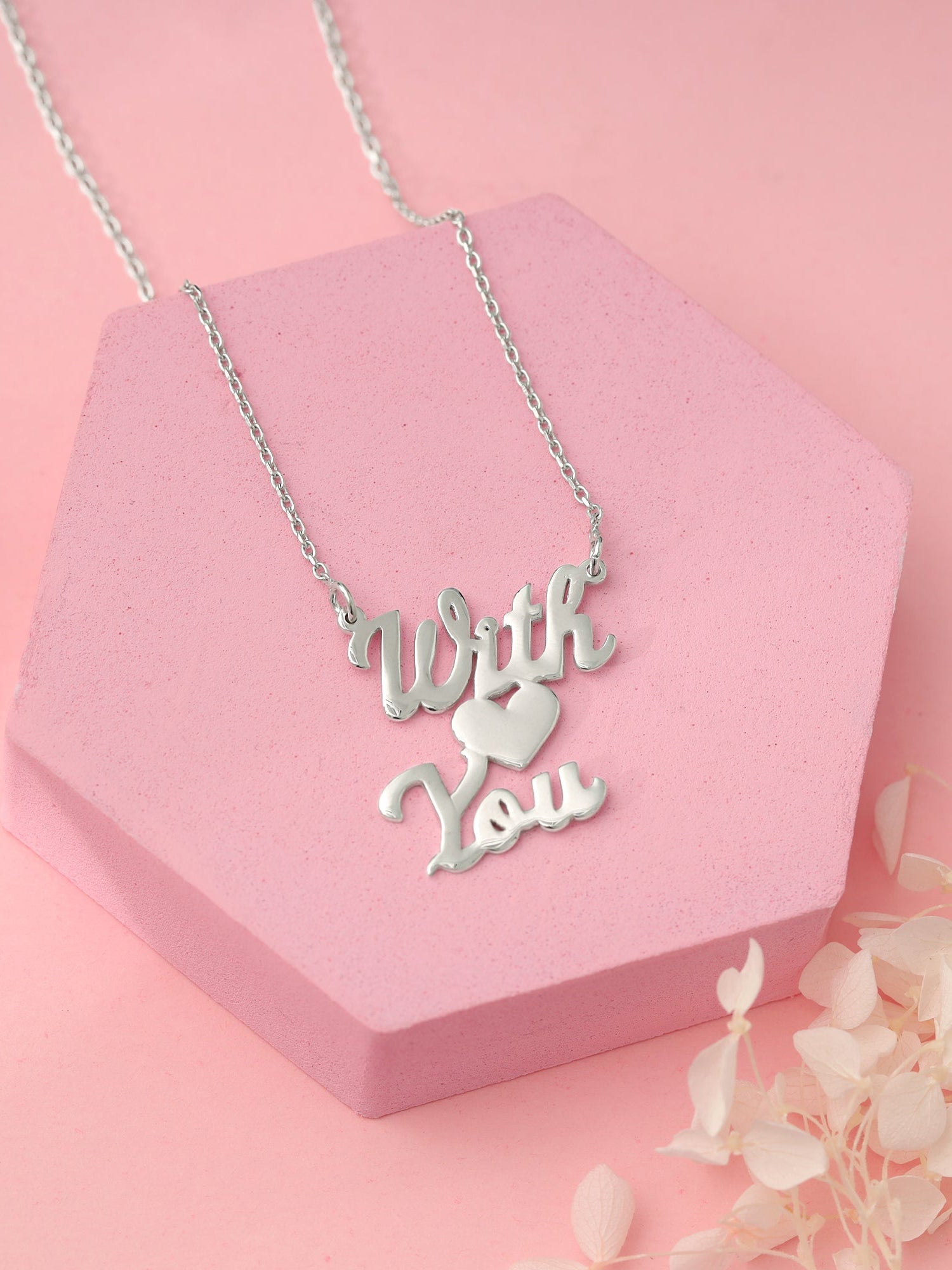 Silver Personalised We Two Pendant