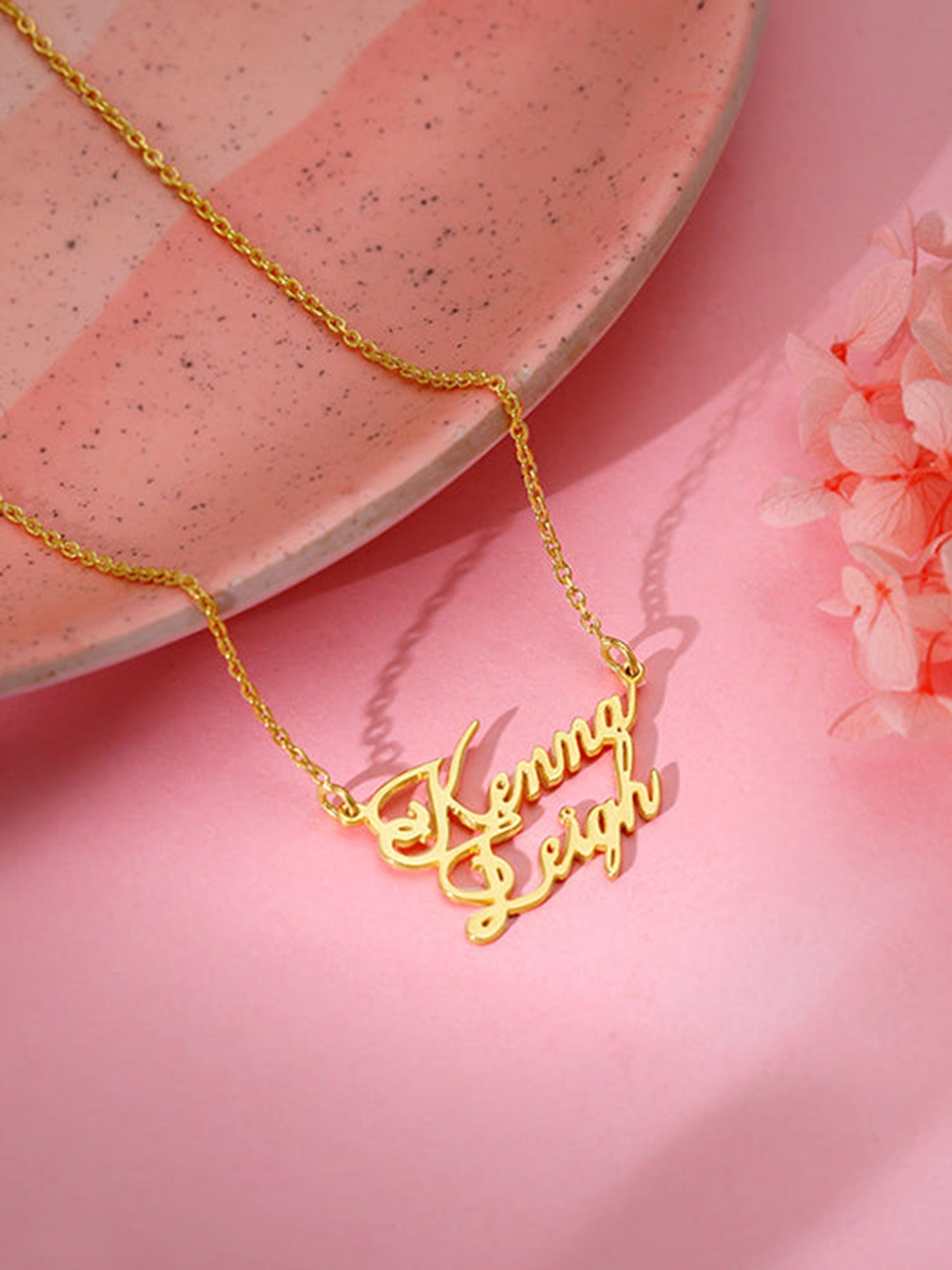 Golden Personalised Perfect Match Pendant