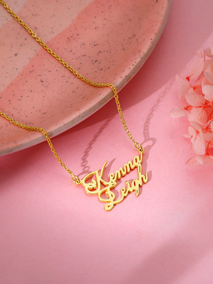 Golden Personalised Perfect Match Pendant