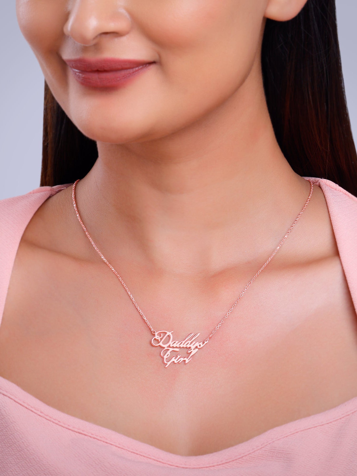 Rose Gold Personalised Perfect Match Pendant