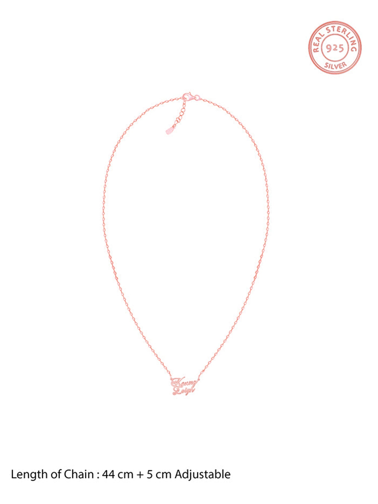 Rose Gold Personalised Perfect Match Pendant