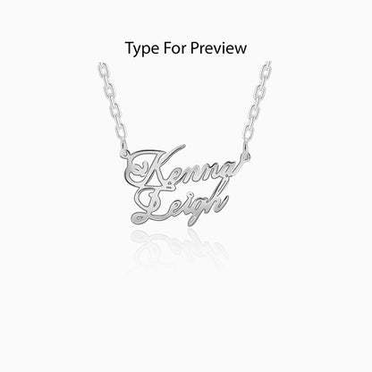 Silver Personalised Perfect Match Pendant