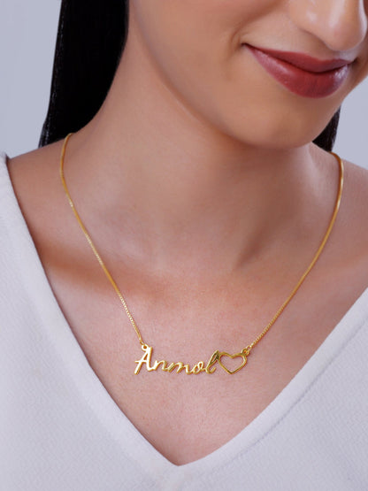 Golden Personalised Life Partner Pendant