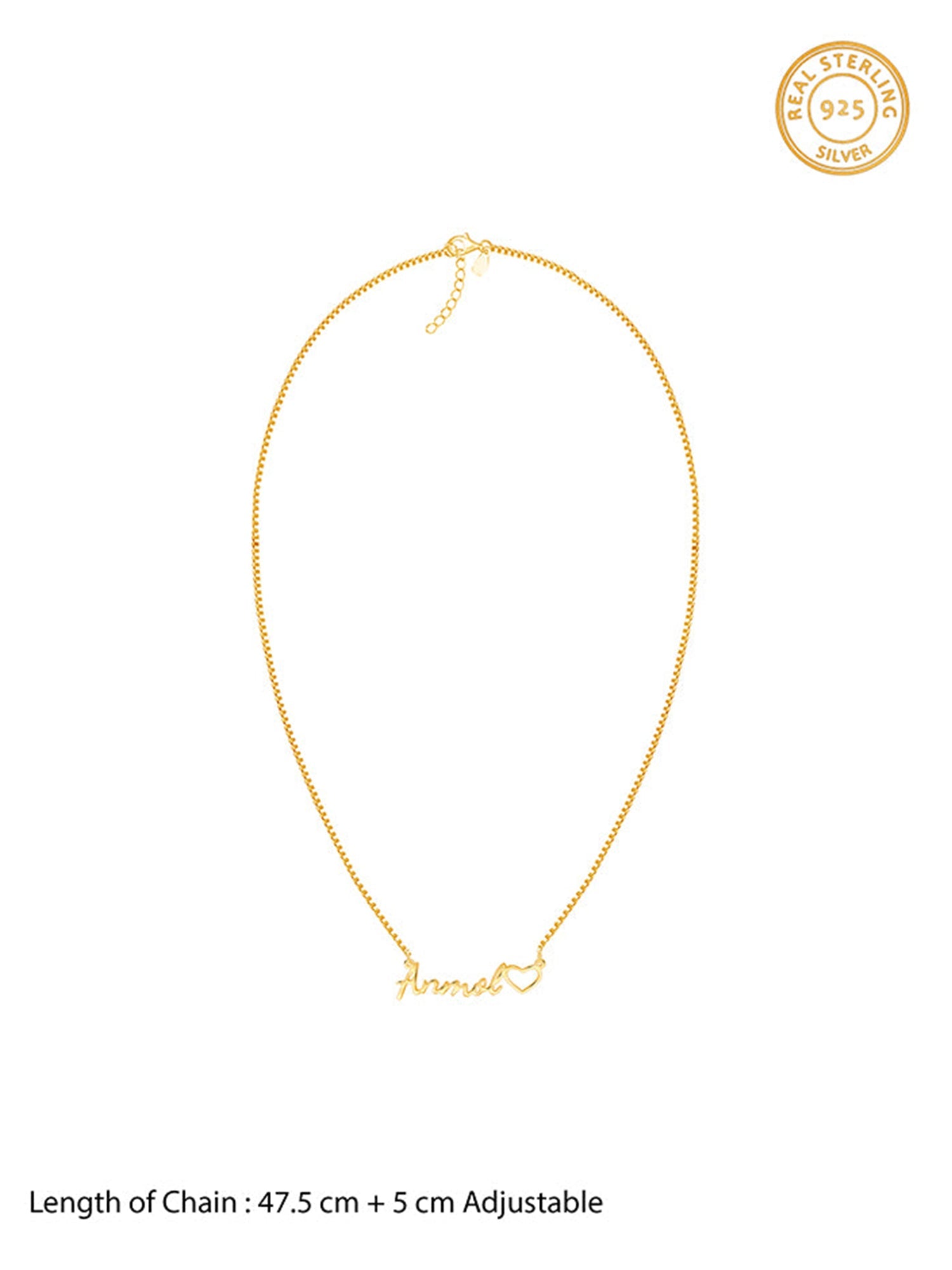 Golden Personalised Life Partner Pendant