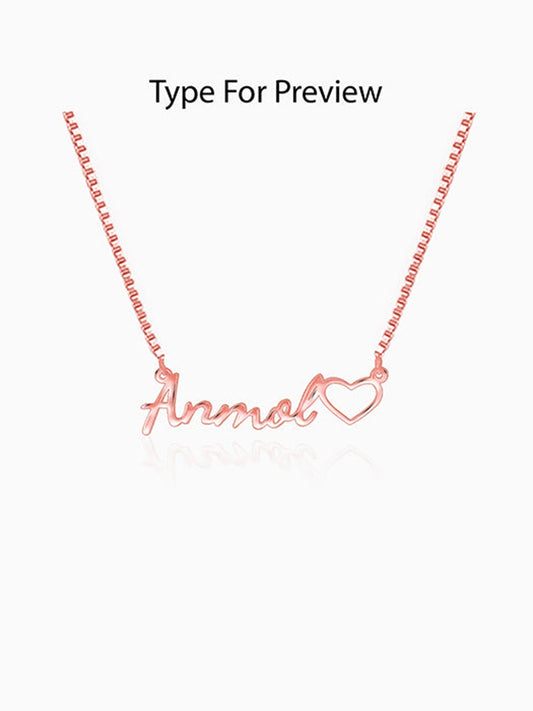 Rose Gold Personalised Life Partner Pendant