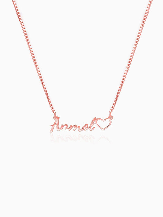 Rose Gold Personalised Life Partner Pendant