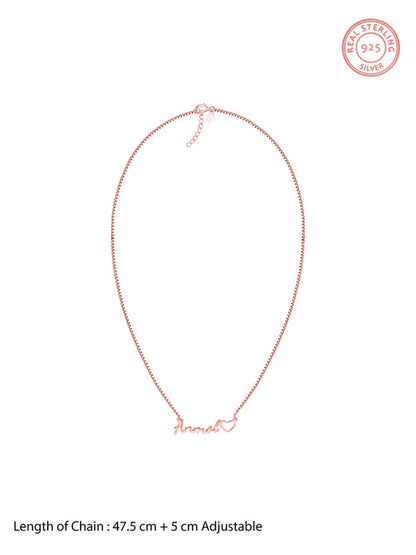 Rose Gold Personalised Life Partner Pendant