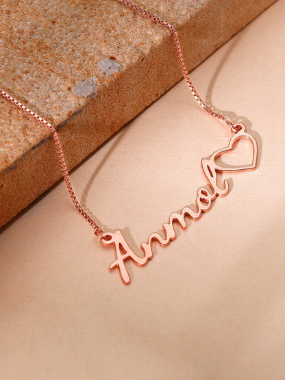 Rose Gold Personalised Life Partner Pendant