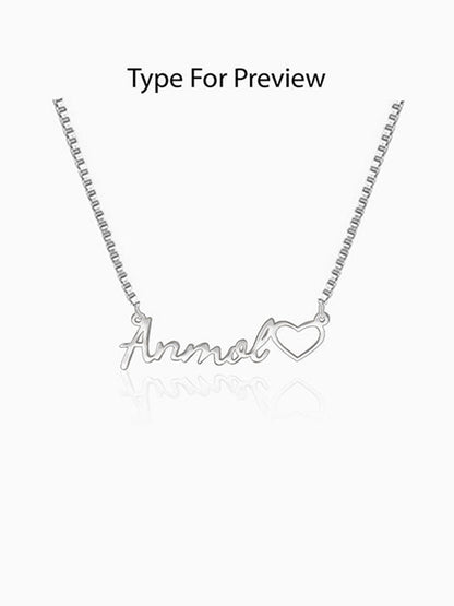 Silver Personalised Life Partner Pendant
