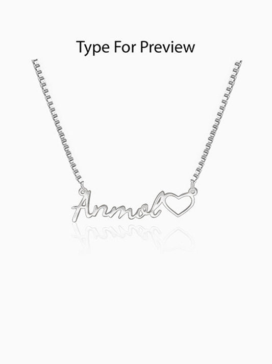Silver Personalised Life Partner Pendant