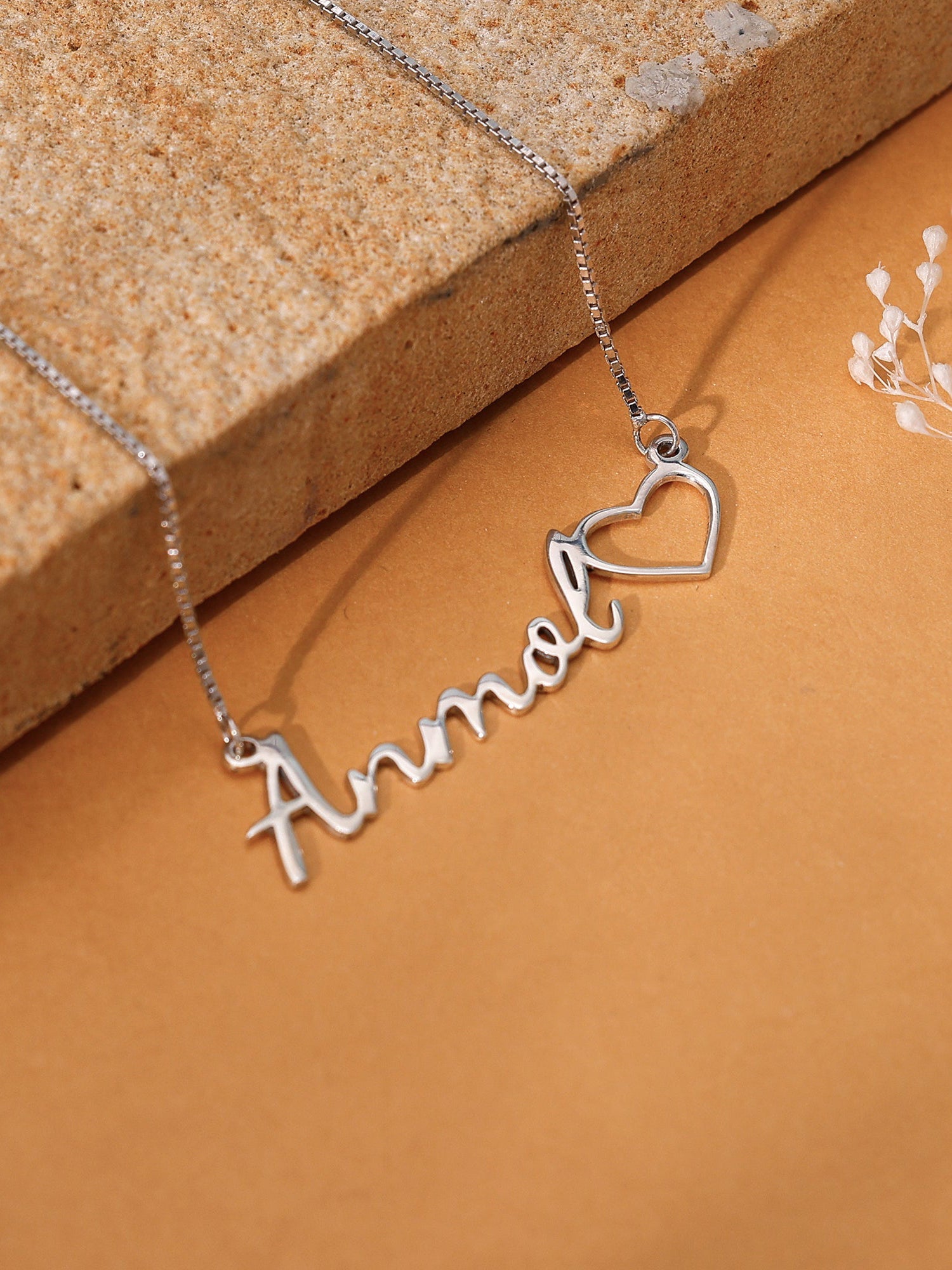 Silver Personalised Life Partner Pendant