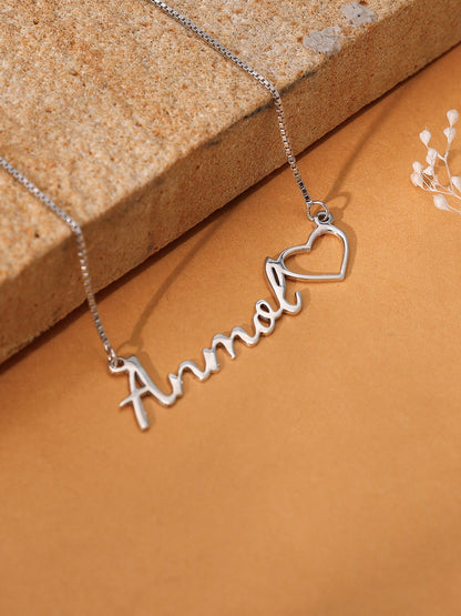 Silver Personalised Life Partner Pendant