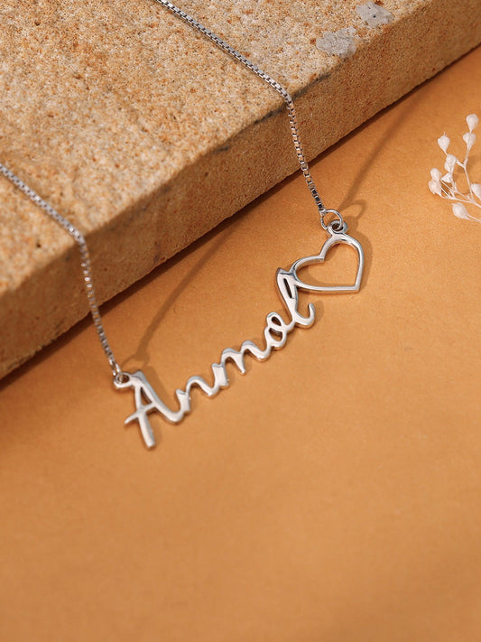 Silver Personalised Life Partner Pendant
