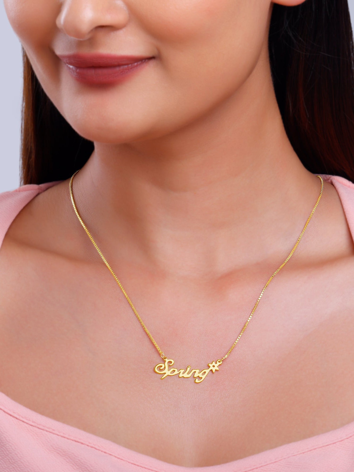 Golden Personalised Self Love Pendant