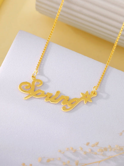 Golden Personalised Self Love Pendant