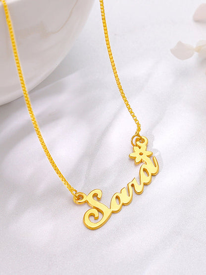 Golden Personalised Self Love Pendant