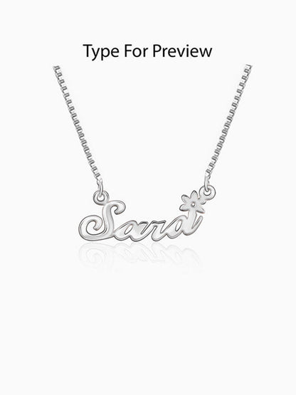Silver Personalised Self Love Pendant