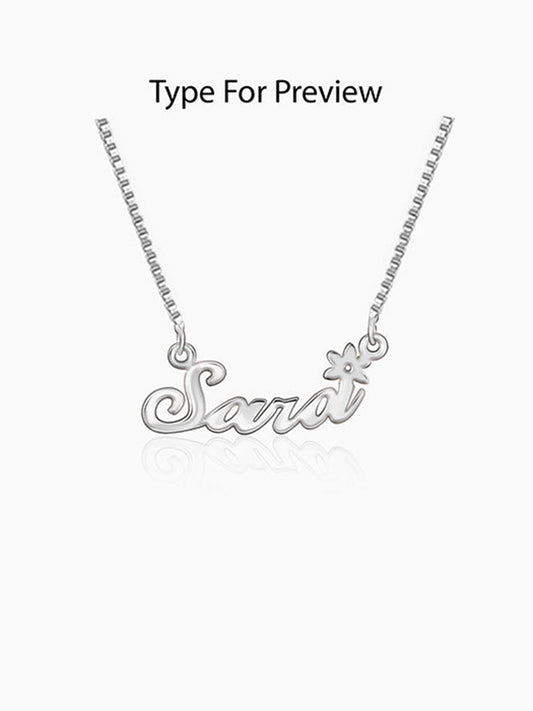 Silver Personalised Self Love Pendant