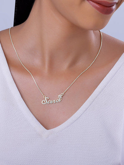 Silver Personalised Self Love Pendant