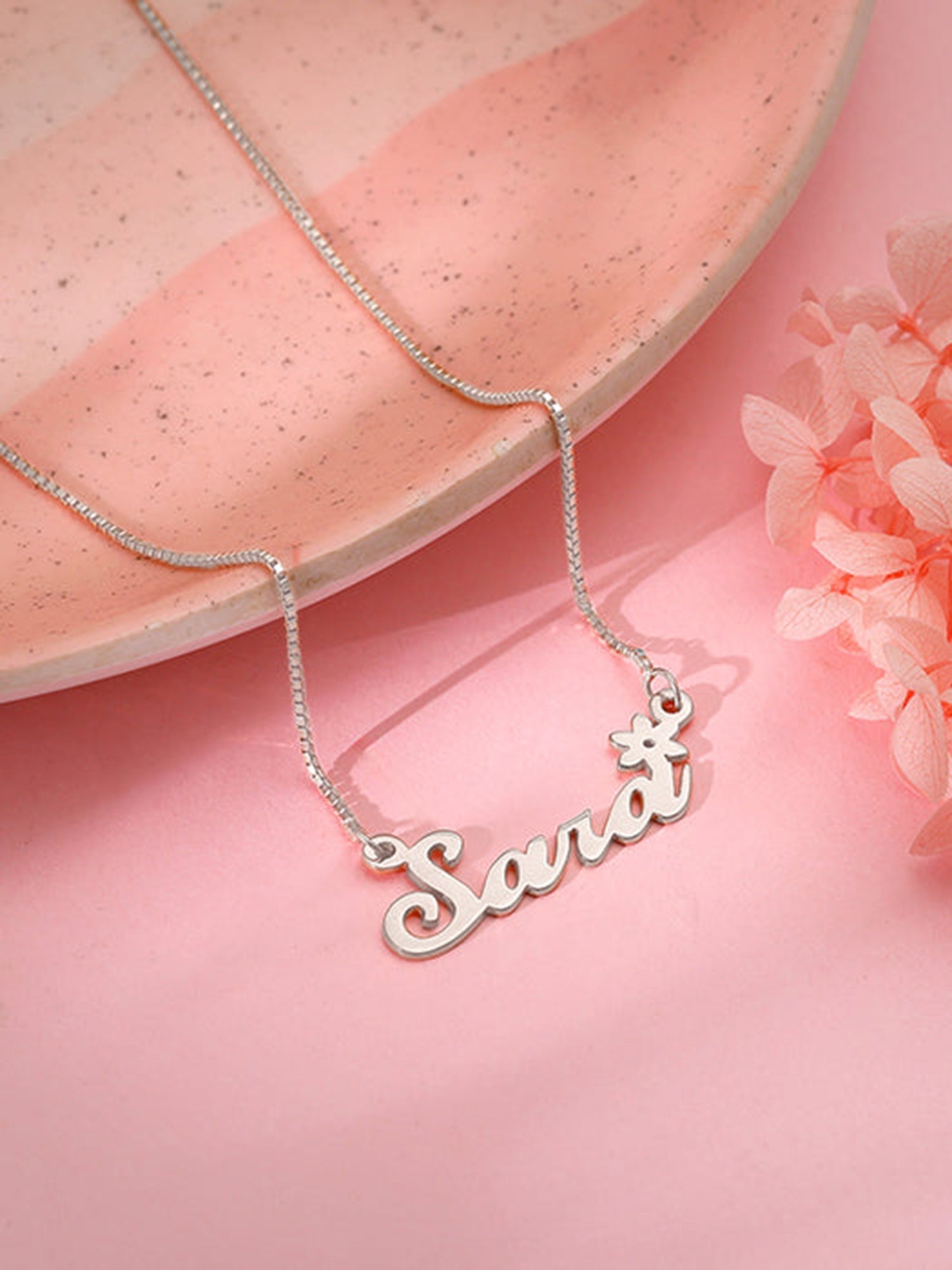 Silver Personalised Self Love Pendant