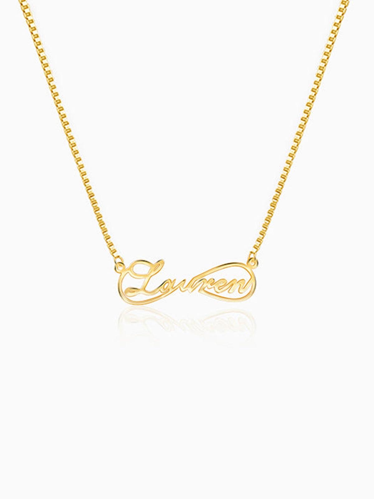 Golden Personalised Infinite Promises Pendant