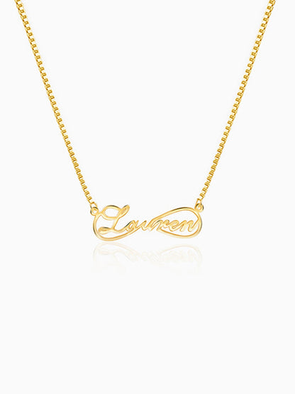 Golden Personalised Infinite Promises Pendant