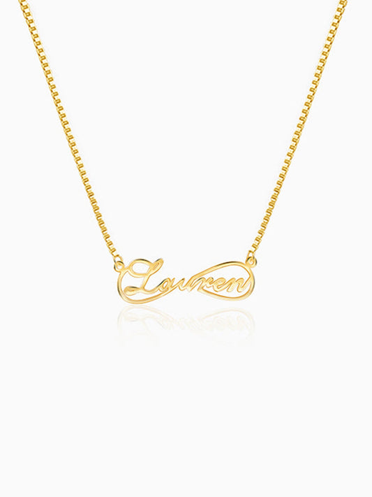 Golden Personalised Infinite Promises Pendant
