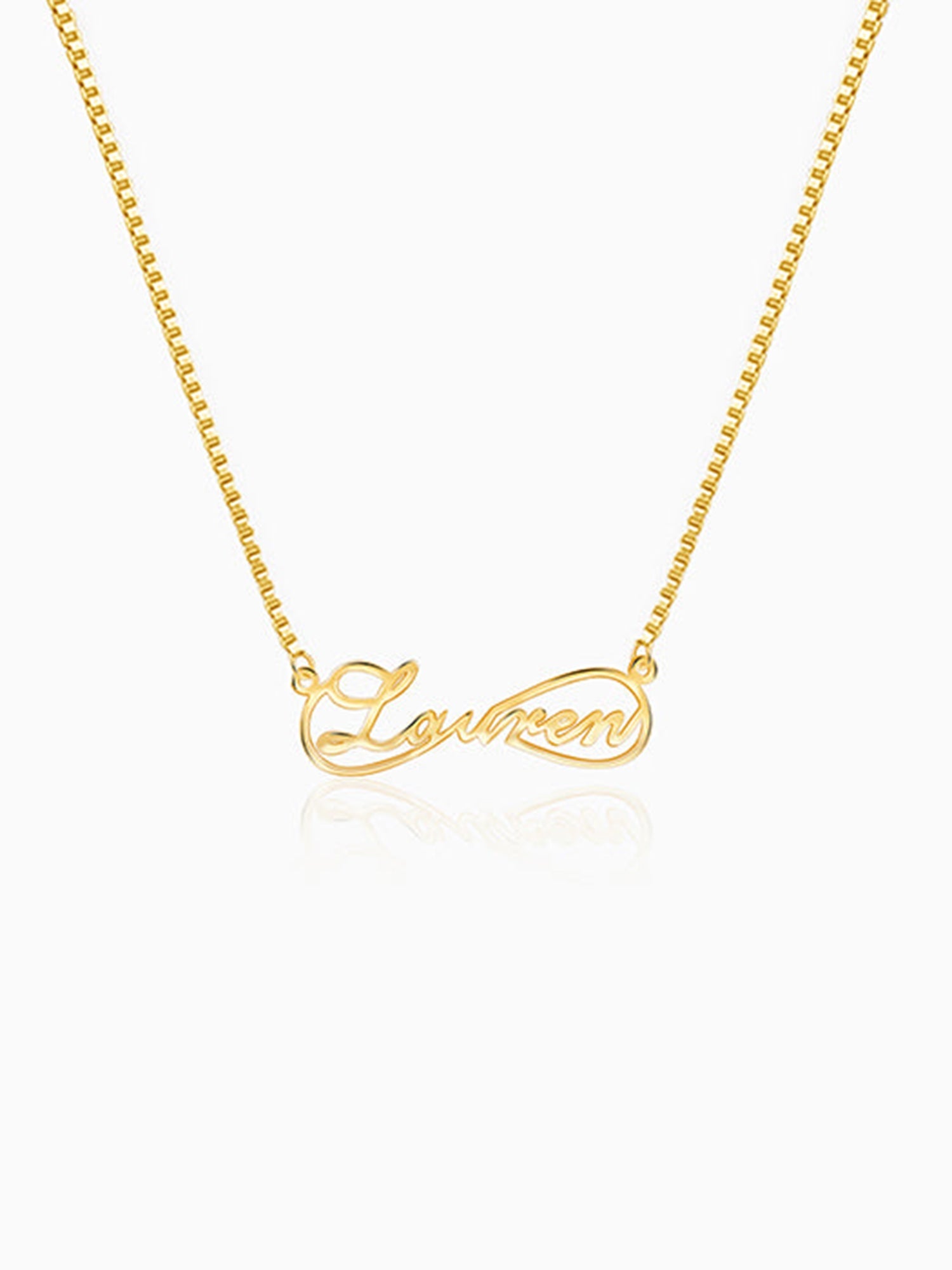 Golden Personalised Infinite Promises Pendant