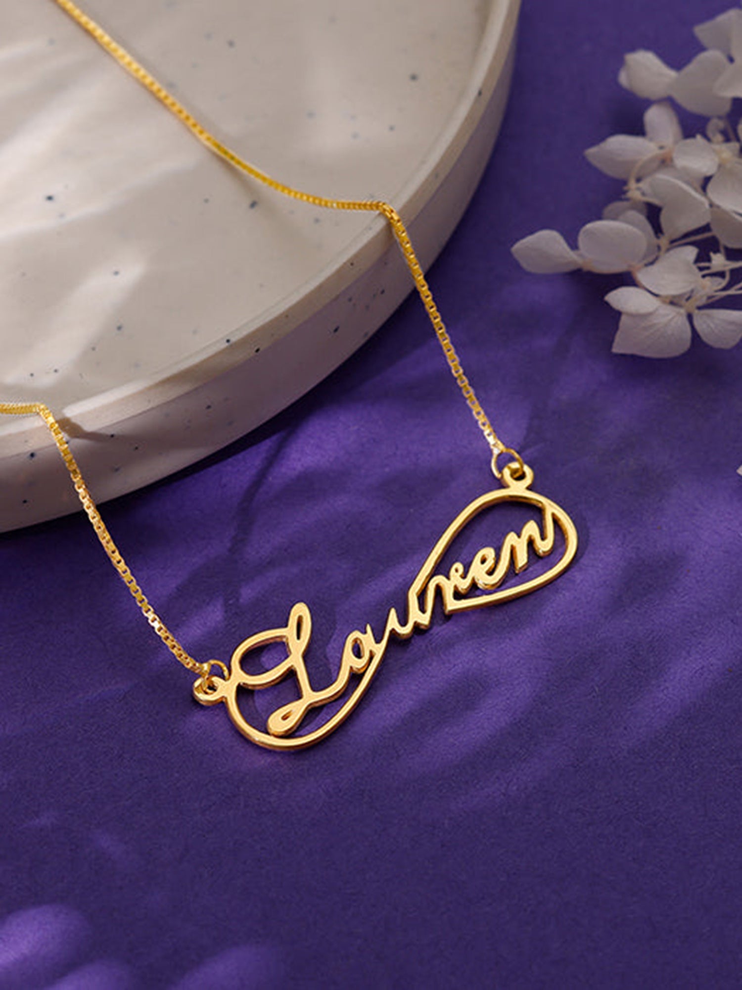 Golden Personalised Infinite Promises Pendant