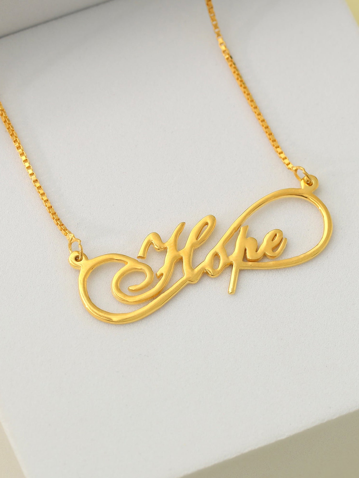 Golden Personalised Infinite Promises Pendant