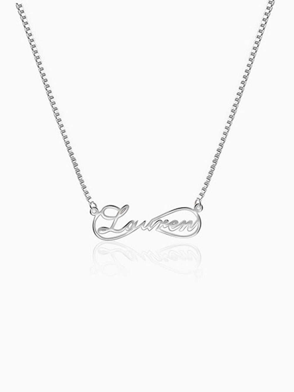 Silver Personalised Infinite Promises Pendant