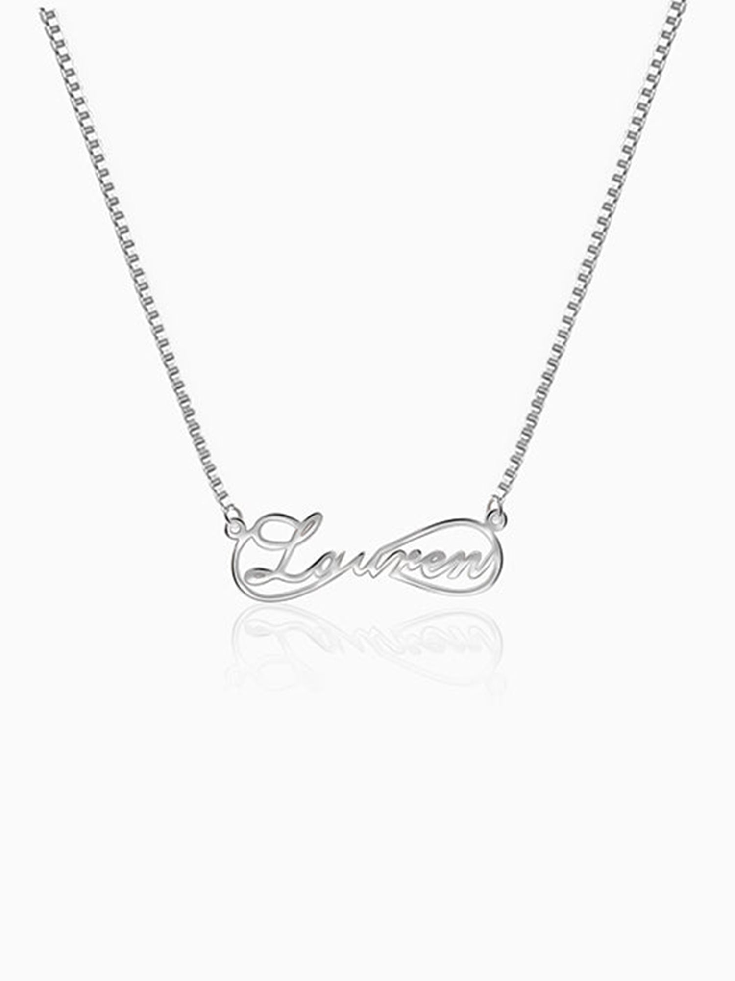 Silver Personalised Infinite Promises Pendant