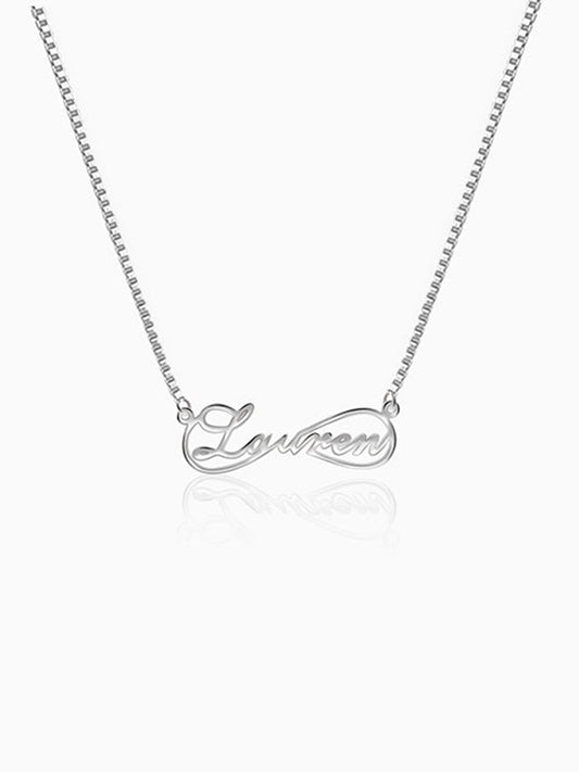 Silver Personalised Infinite Promises Pendant