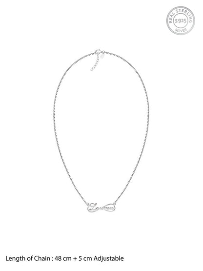 Silver Personalised Infinite Promises Pendant