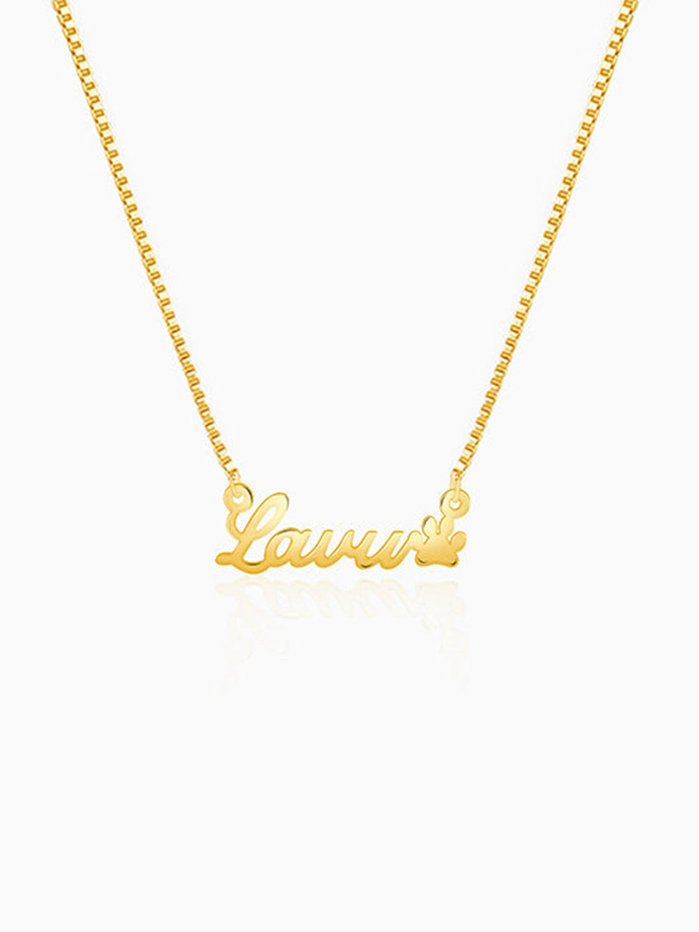Golden Personalised Dog Lover Necklace