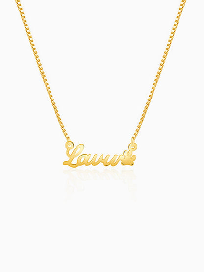 Golden Personalised Dog Lover Necklace