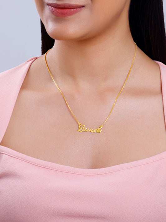 Golden Personalised Dog Lover Necklace