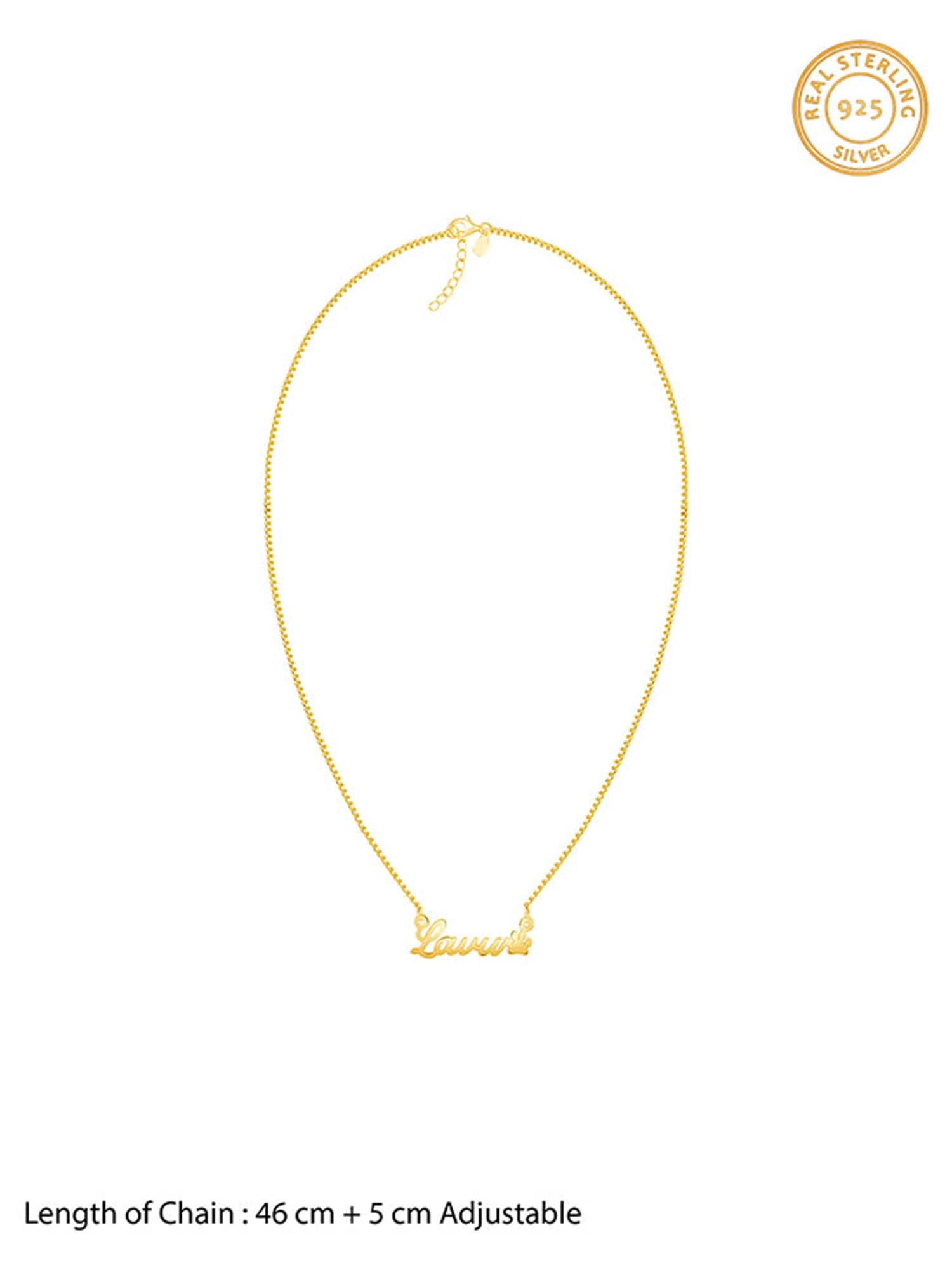 Golden Personalised Dog Lover Necklace