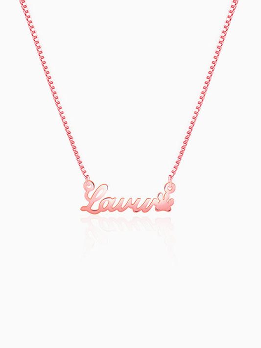 Rose Gold Personalised Dog Lover Necklace