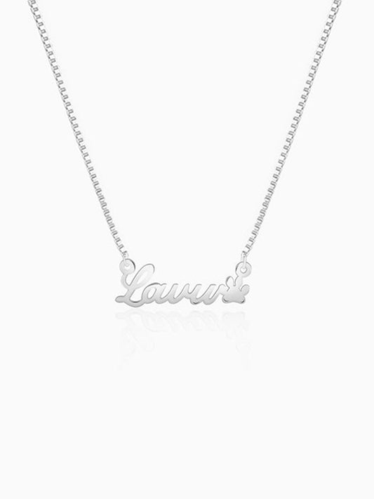 Silver Personalised Dog Lover Necklace