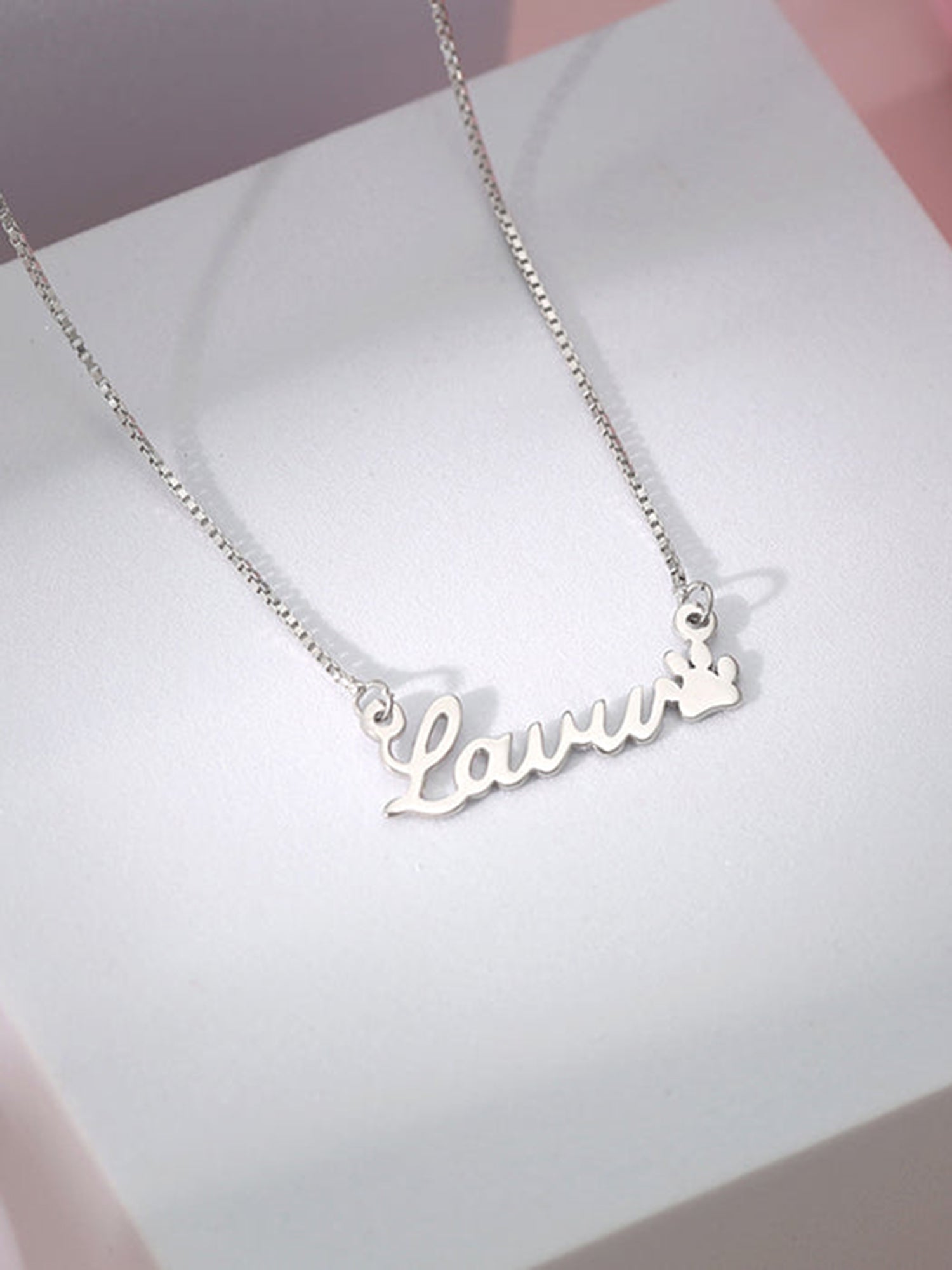 Silver Personalised Dog Lover Necklace