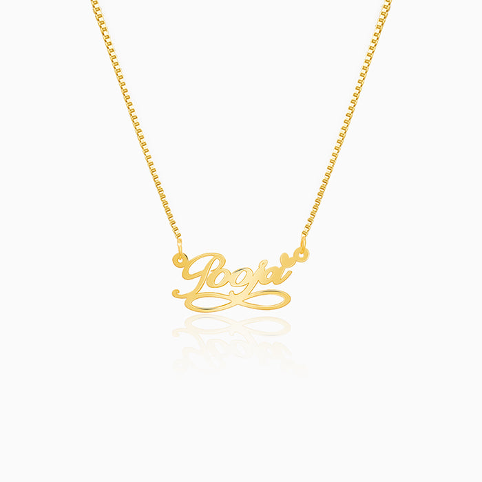 Golden Personalised Infinite Moments Necklace