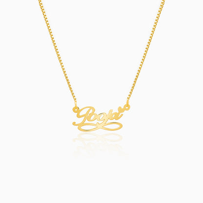 Golden Personalised Infinite Moments Necklace