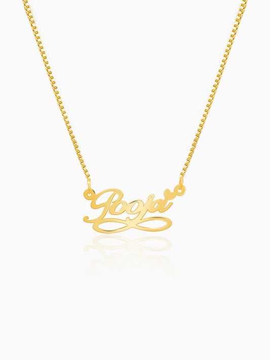 Golden Personalised Infinite Moments Necklace